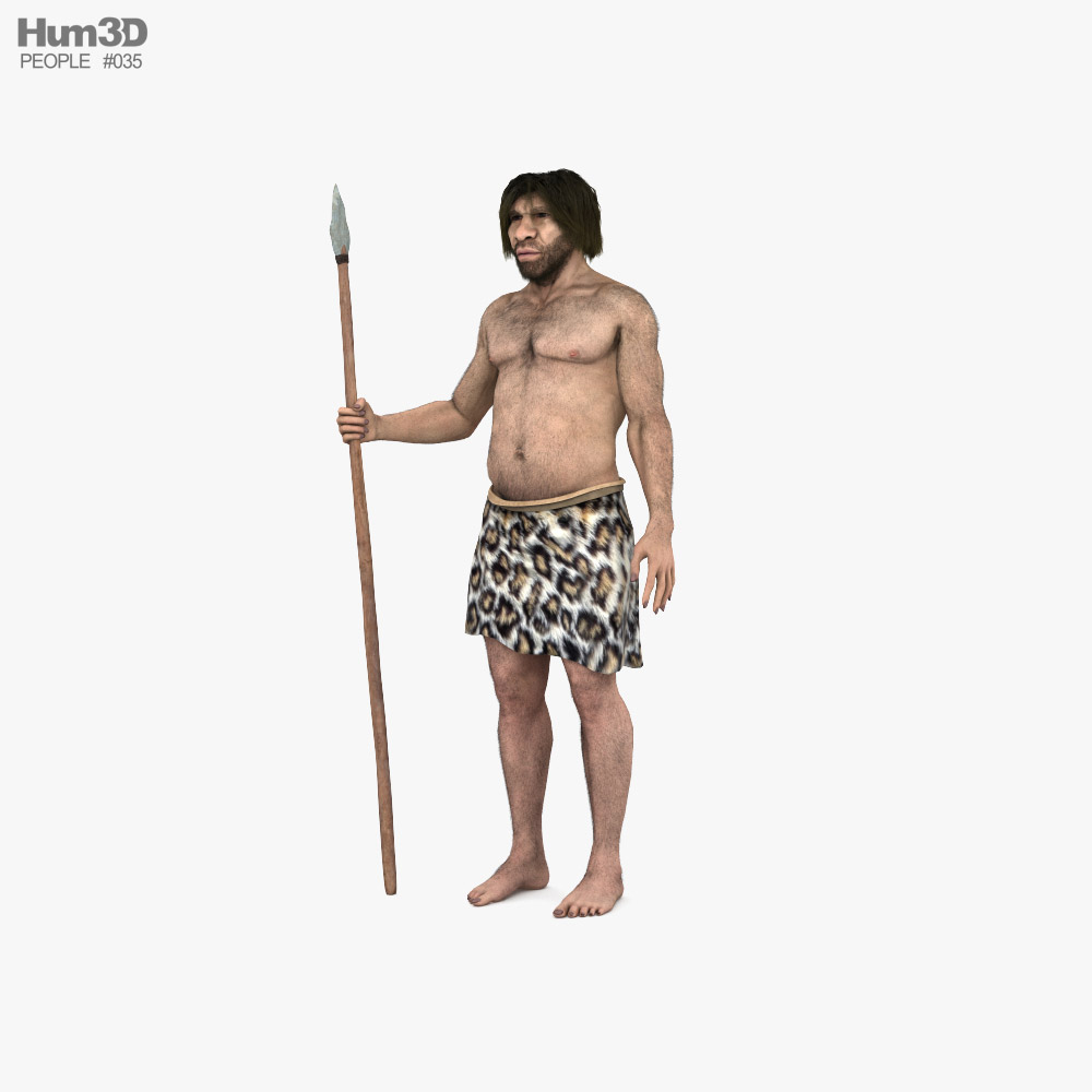 Neanderthal Caveman 3D model