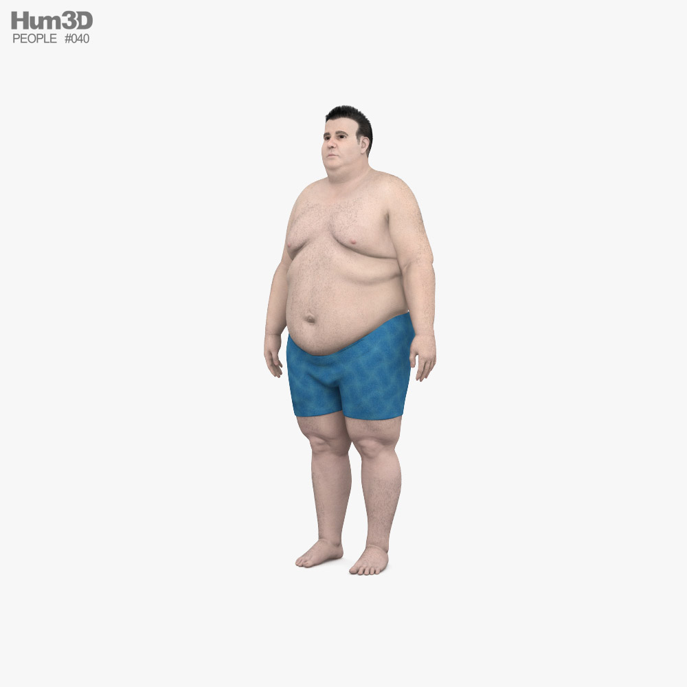 Homem gordo Modelo 3d