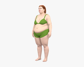 太った女性 3Dモデル