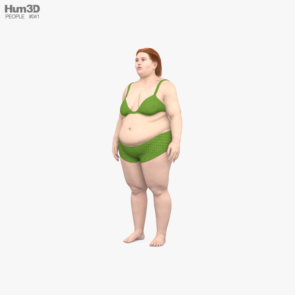 太った女性 3Dモデル