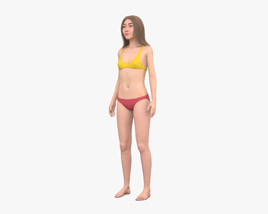 Chica adolescente Modelo 3D