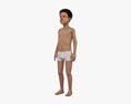African-American Child Boy 3D 모델 