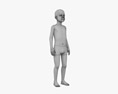 African-American Child Boy 3D-Modell