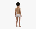 African-American Child Boy Modello 3D