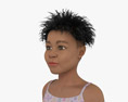 African-American Child Girl 3D модель