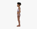 African-American Child Girl 3Dモデル