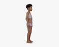 African-American Child Girl 3d model