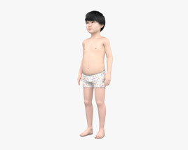 Middle Eastern Child Boy 3D модель