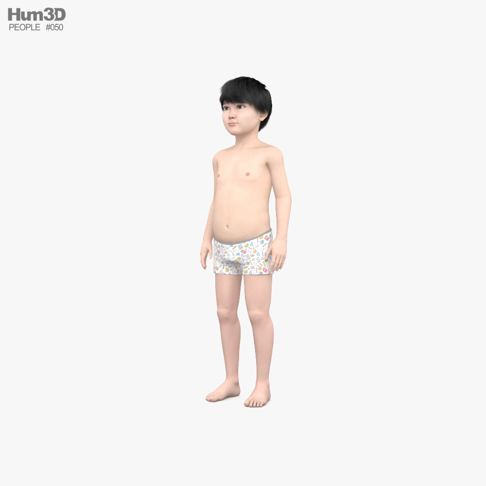 Middle Eastern Child Boy 3D model