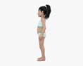 Middle Eastern Child Girl 3D 모델 
