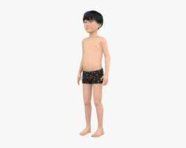 Asian Child Boy 3D модель
