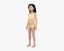 Asian Child Girl 3D model