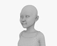 Asian Child Girl Modello 3D