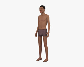 African-American Teenage Boy 3D model