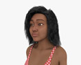 African-American Teenage Girl Modello 3D