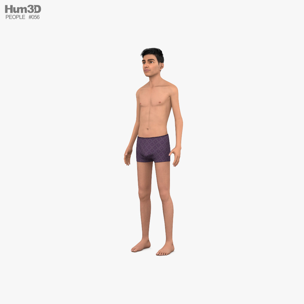 Middle Eastern Teenage Boy 3D model