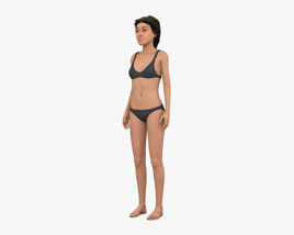 Middle Eastern Teenage Girl 3D модель
