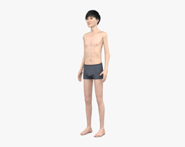 Asian Teenage Boy 3D模型