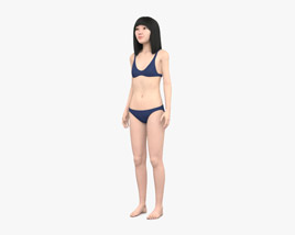 Asian Teenage Girl 3D model
