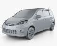 Perodua Alza 2014 3d model clay render