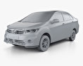 Perodua Bezza 2017 3D-Modell clay render