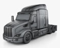Peterbilt 579 트랙터 트럭 2014 3D 모델  wire render