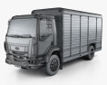Peterbilt 210 箱式卡车 2015 3D模型 wire render