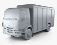 Peterbilt 210 箱型トラック 2015 3Dモデル clay render