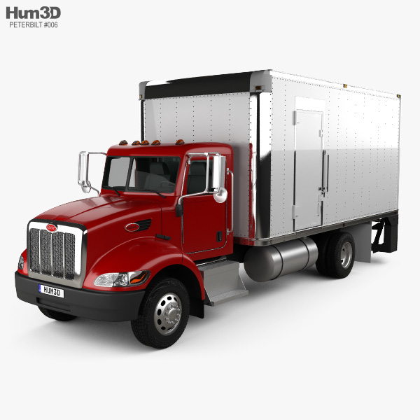 Peterbilt 325 Box Truck 2015 Modello 3D