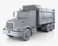 Peterbilt 348 Dump Truck 2015 3d model clay render