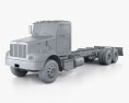 Peterbilt 330 Вантажівка шасі 3-вісний 2015 3D модель clay render