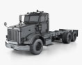 Peterbilt 357 Day Cab Camião Chassis 2008 Modelo 3d wire render