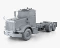 Peterbilt 357 Day Cab Fahrgestell LKW 2008 3D-Modell clay render