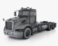 Peterbilt 384 Day Cab Tractor Truck 2004 3d model wire render