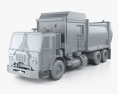 Peterbilt 520 垃圾车 McNeilus 2016 3D模型 clay render