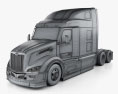Peterbilt 579 Sleeper Cab Tractor Truck 2024 3d model wire render