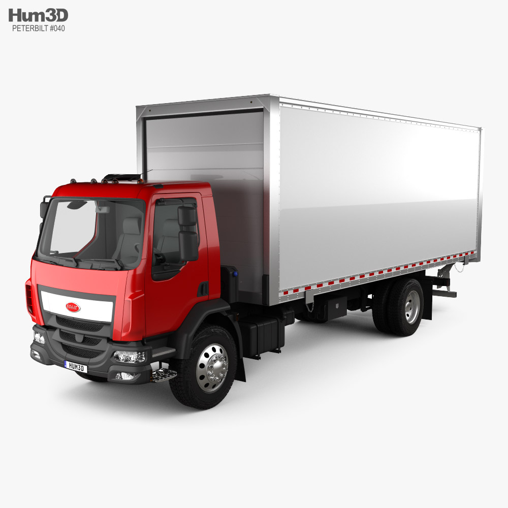 Peterbilt 220 箱式卡车 2014 3D模型
