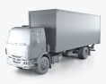 Peterbilt 220 Box Truck 2018 3d model clay render