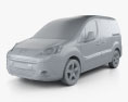 Peugeot Partner Tepee 2011 3d model clay render
