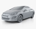 Peugeot 308 CC 2014 3D модель clay render
