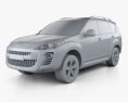 Peugeot 4007 2012 3d model clay render