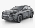 Peugeot 4008 2015 3D-Modell wire render