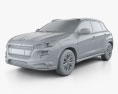 Peugeot 4008 2015 3d model clay render