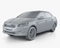 Peugeot 301 2016 3D-Modell clay render