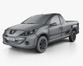 Peugeot Hoggar 2014 3D-Modell wire render