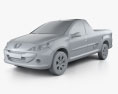 Peugeot Hoggar 2014 3D 모델  clay render