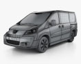 Peugeot Expert II Panel Van L1H1 2013 3d model wire render