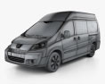 Peugeot Expert II 厢式货车 L2H2 2013 3D模型 wire render