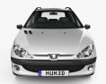 Peugeot 206 SW 2010 3D模型 正面图