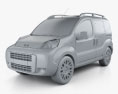 Peugeot Bipper Tepee 2014 3d model clay render